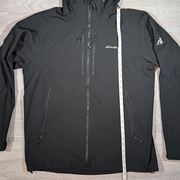 Eddie Bauer First Ascent Softshell Jacket Mens Large L Full Zip Black Hoodie - Picture 8 of 15